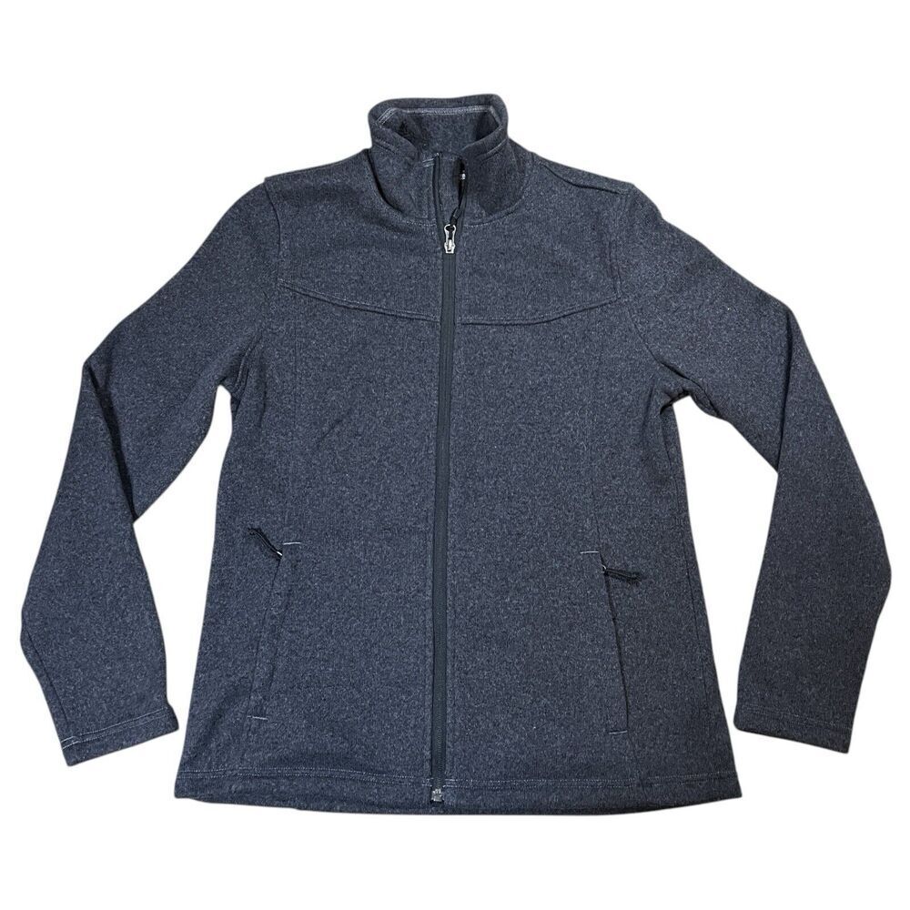 North Face Jacket Womens Long Sleeve Outdoor Hiking Fleece Pockets Size Large